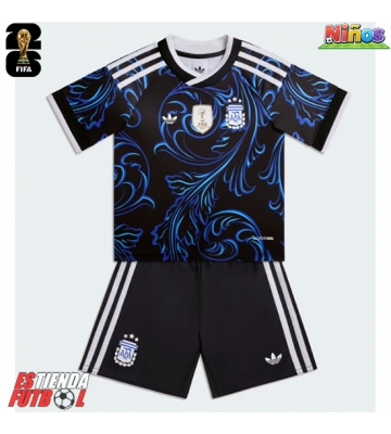 Argentina Segunda Equipación Niños Mundial 2026 Manga Corta (+ Pantalones cortos)